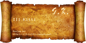 Ill Kitti névjegykártya